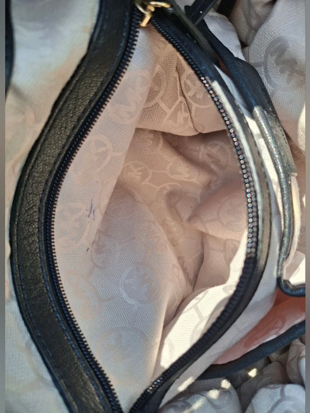 Michael Kors Hamilton Large North/South Black Leather Satchel Tote
